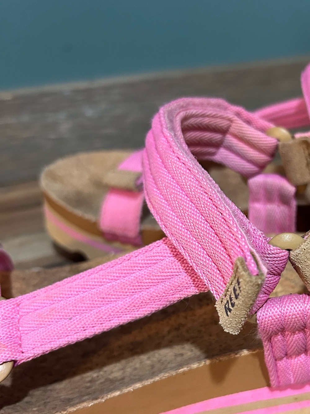 Reef Cushion Rem Hi Platform Sandals Pink Women’s Size 8 - Picture 6 of 9